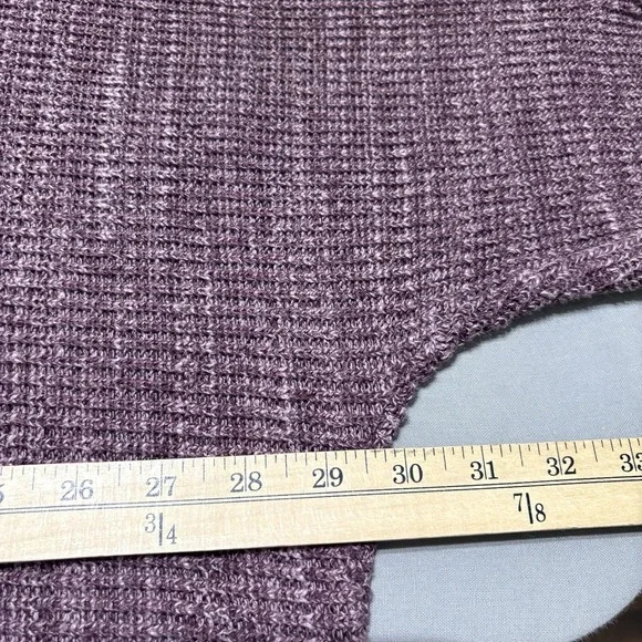 Pure Jill Sweater Women XL Mauve Textured Knit Cotton Blend Oversized Cozy - Picture 11 of 12
